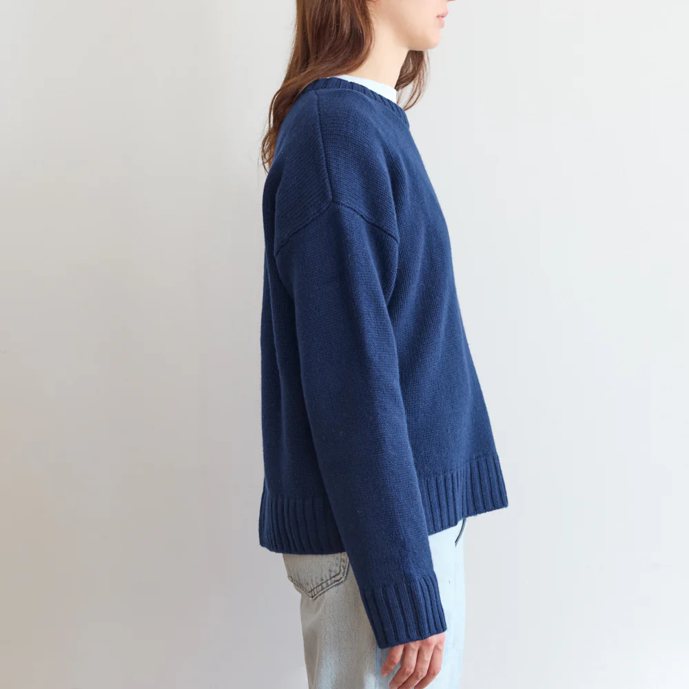 Merci - Pull en laine - Marine - Image 2
