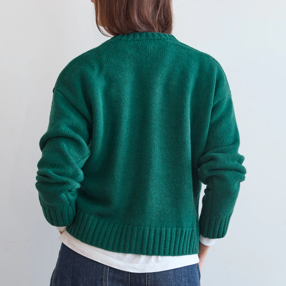 Merci - Pull en laine - Vert ForĂȘt - Image 3