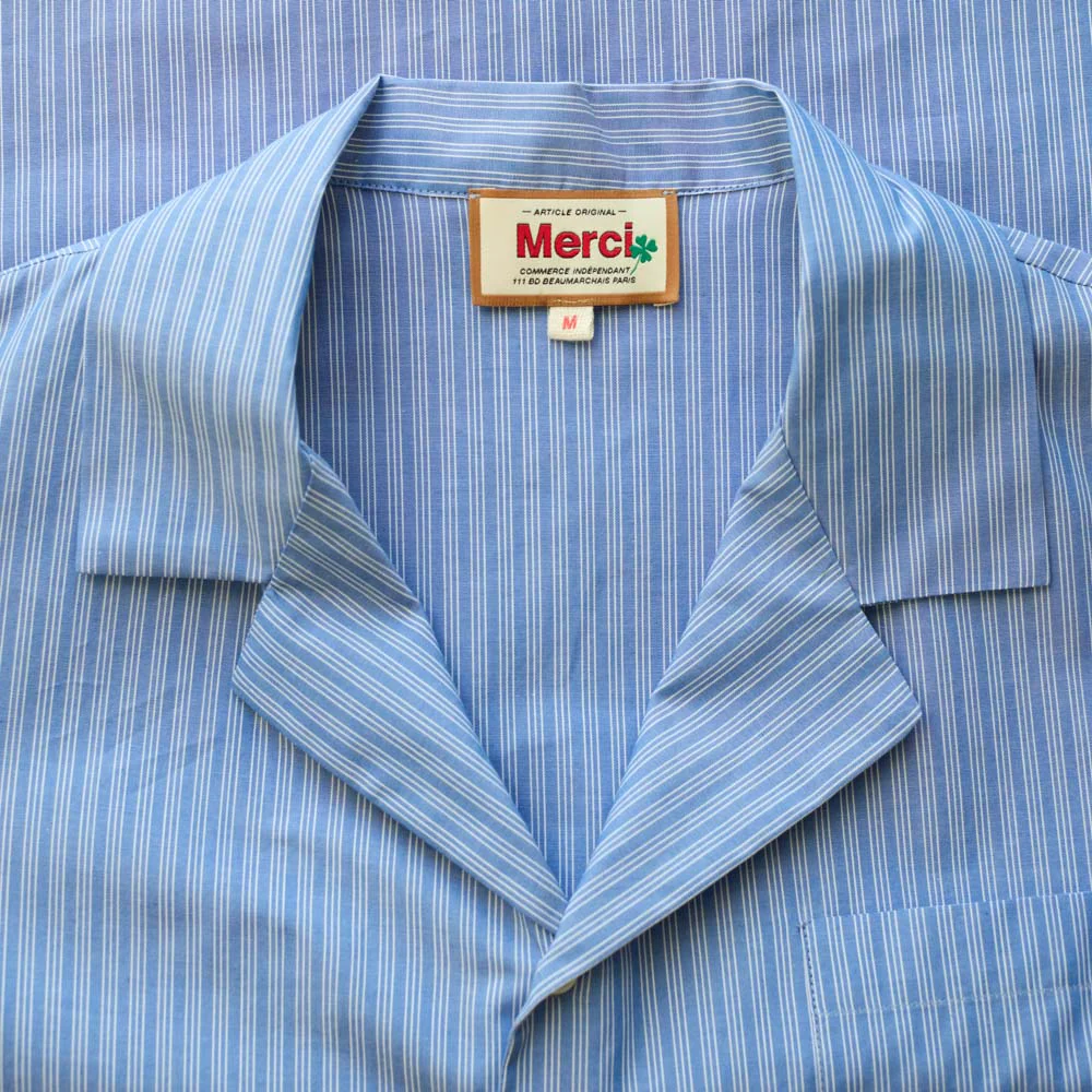Merci - Pyjama en Coton - Rayures Doubles Bleu - Image 5