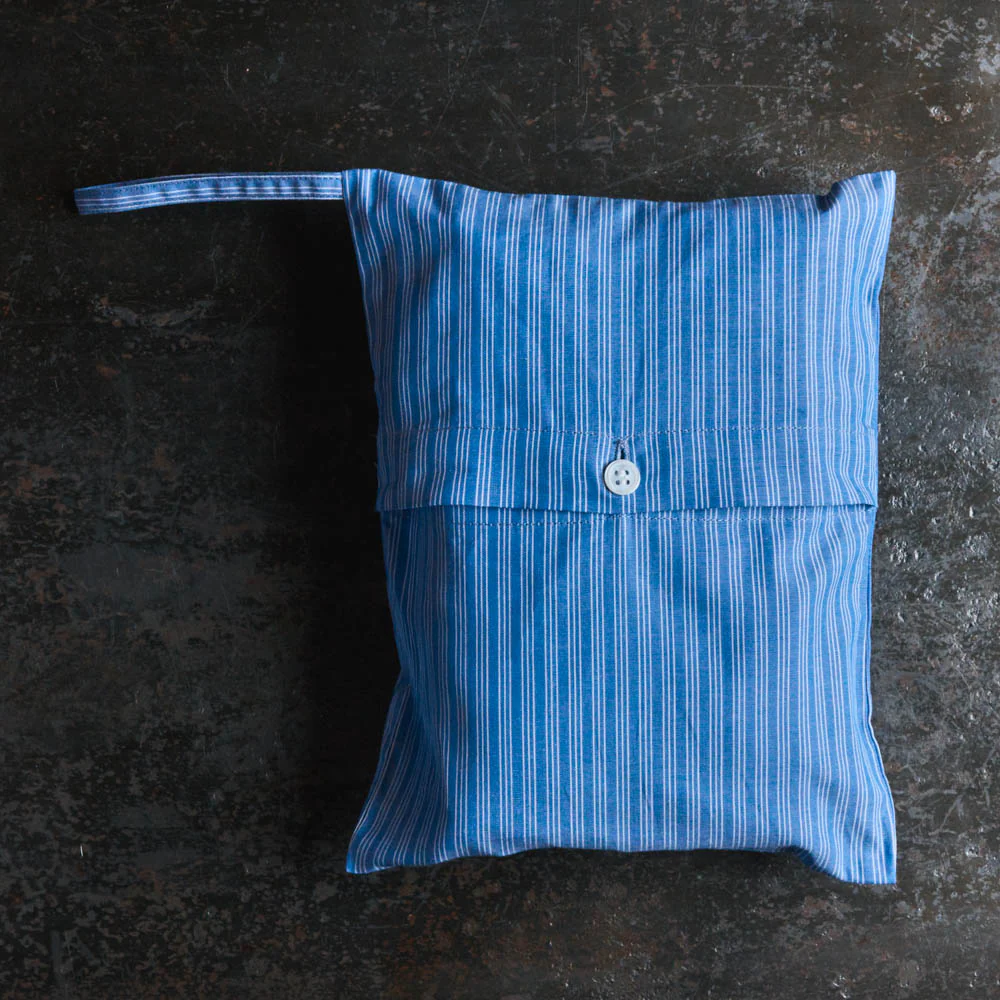 Merci - Pyjama en Coton - Rayures Doubles Bleu - Image 6