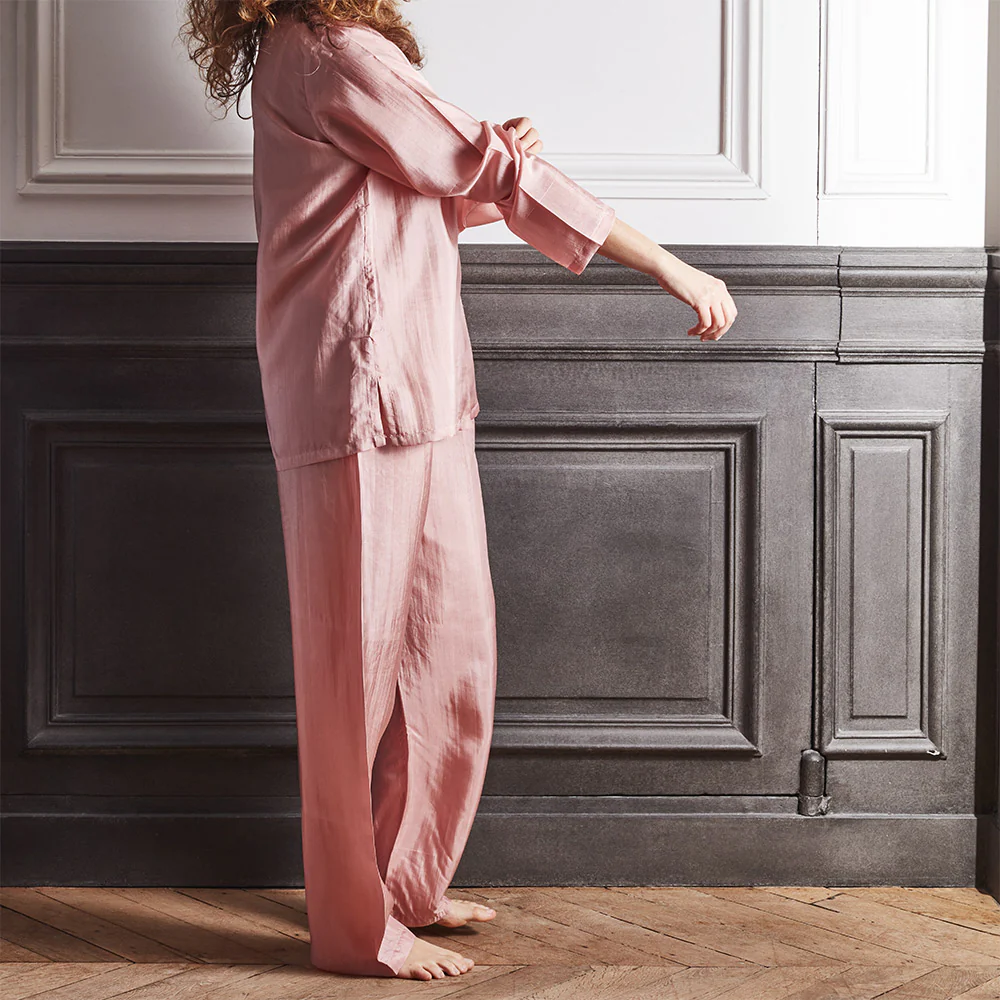 Merci - Pyjama en Soie - Rose - Image 4