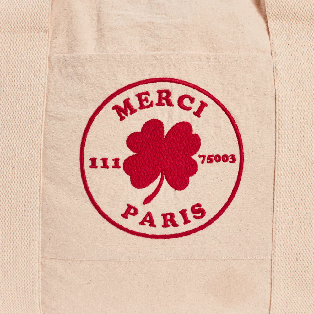 Merci - Sac Weekender 2 en canvas - Naturel - Image 4