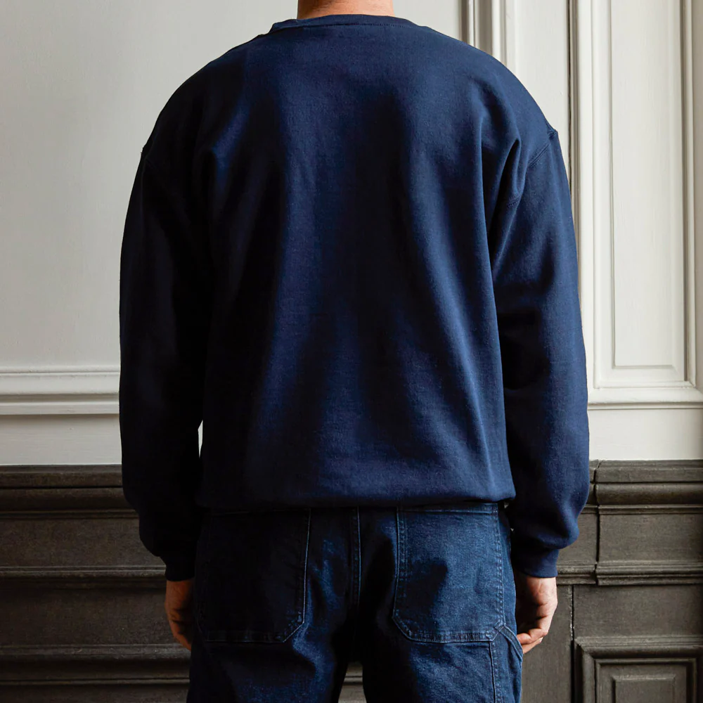 Merci - Sweat unisexe Non Merci "Rive Gauche" - Bleu Marine - Image 2