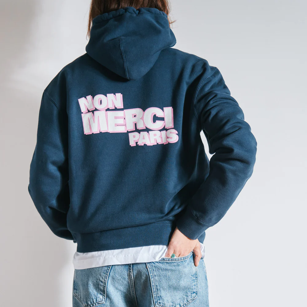 Merci - Sweat Non Merci - Marine - Image 4