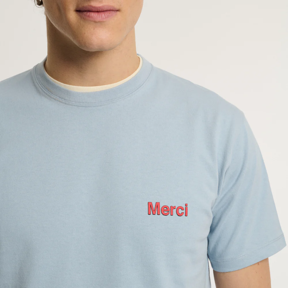 Merci - T-shirt Aurelien - Bleu Clair - Image 7