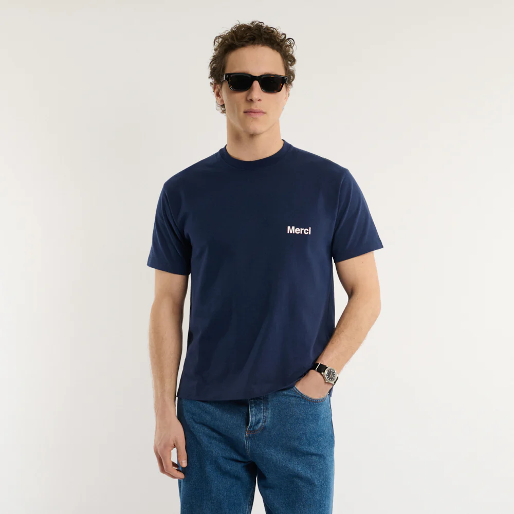 Merci - T-shirt Aurelien - Marine - Image 2