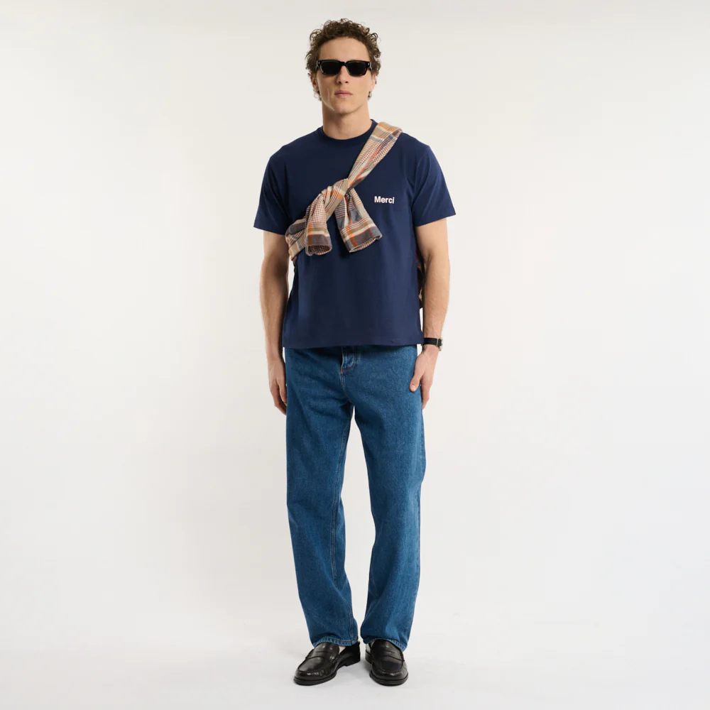 Merci - T-shirt Aurelien - Marine - Image 3