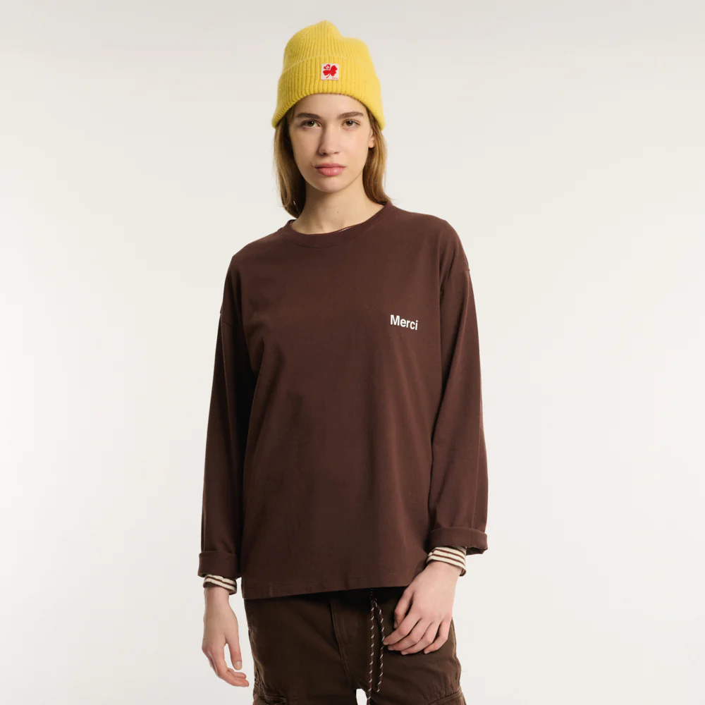 Merci - T-shirt Aurelien ML - Marron - Image 4
