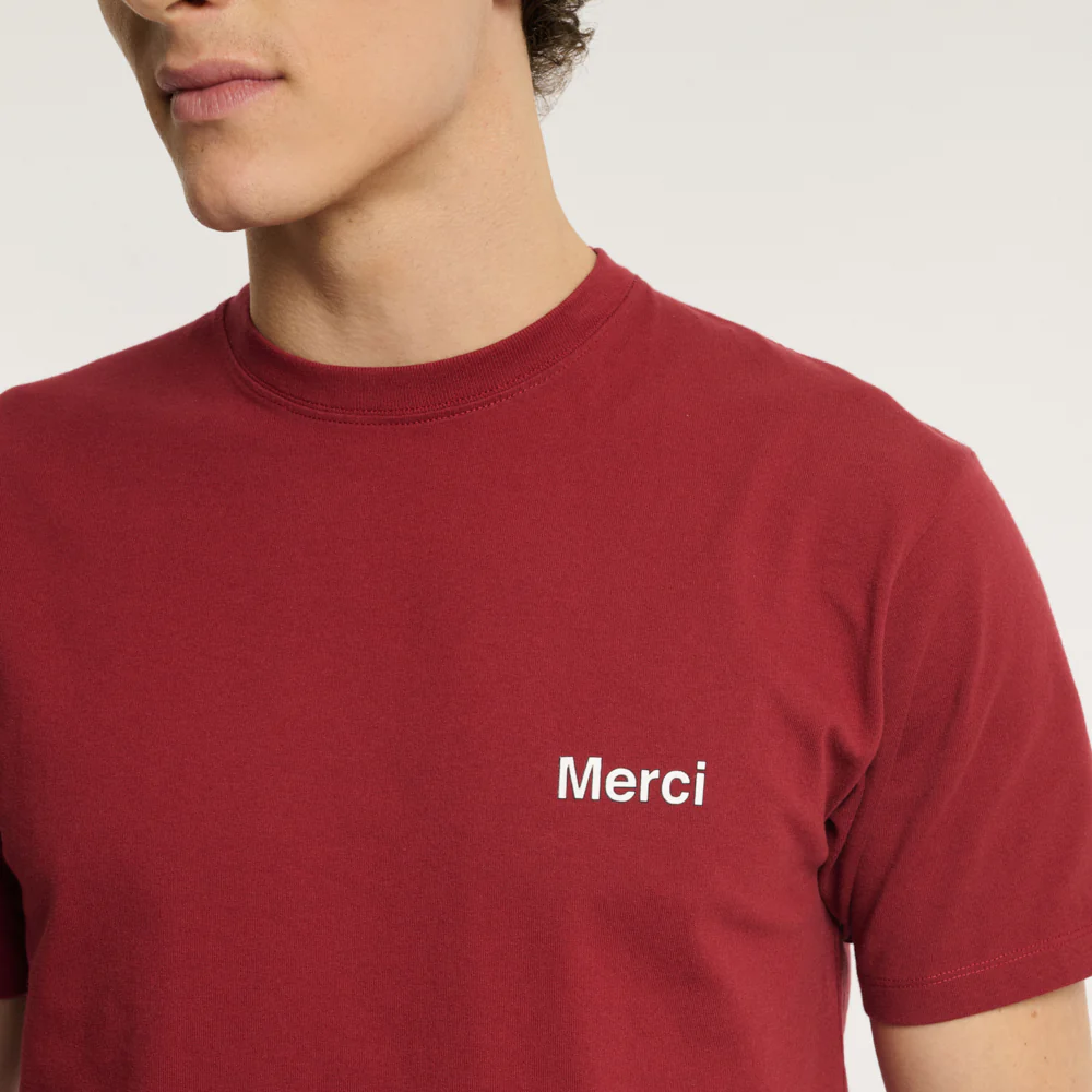 Merci - T-shirt Aurelien - Wine - Image 7