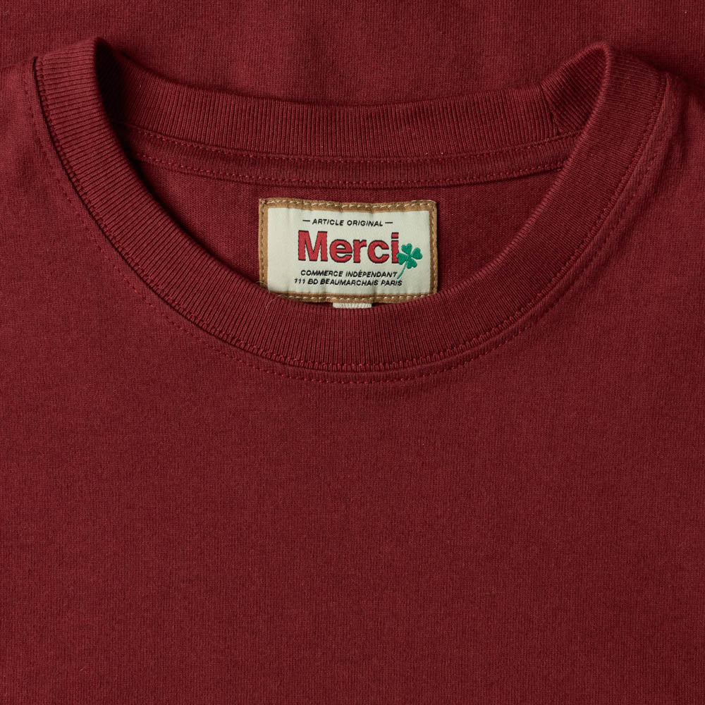 Merci - T-shirt Aurelien - Wine - Image 8