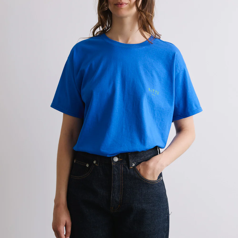 Merci - T-Shirt Bitte - Bleu