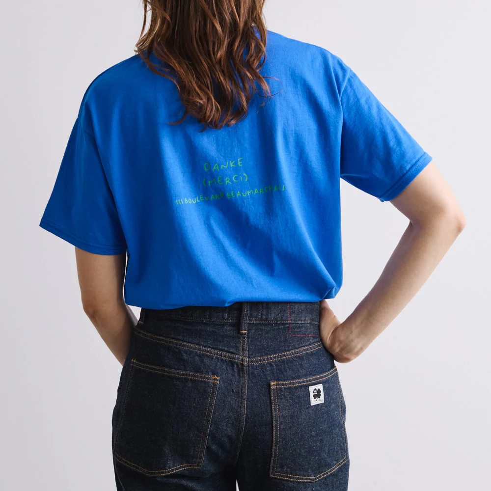 Merci - T-Shirt Bitte - Bleu - Image 2