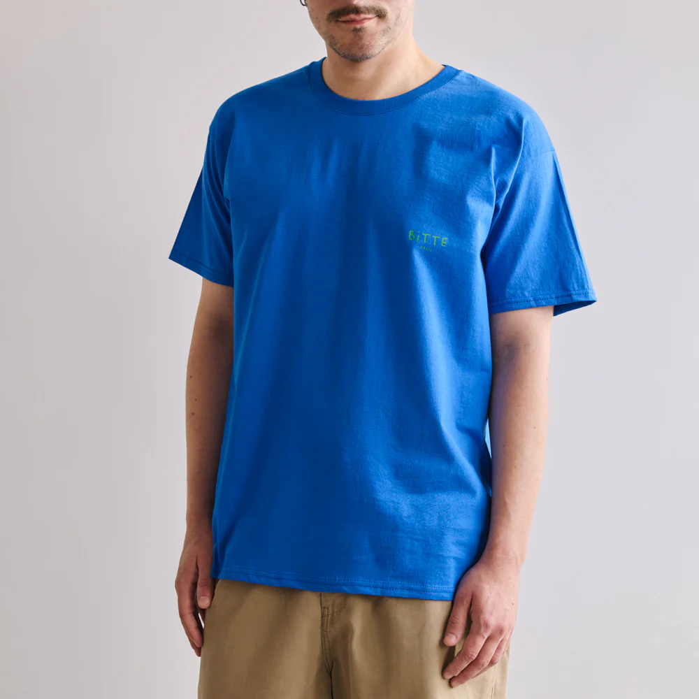 Merci - T-Shirt Bitte - Bleu - Image 4