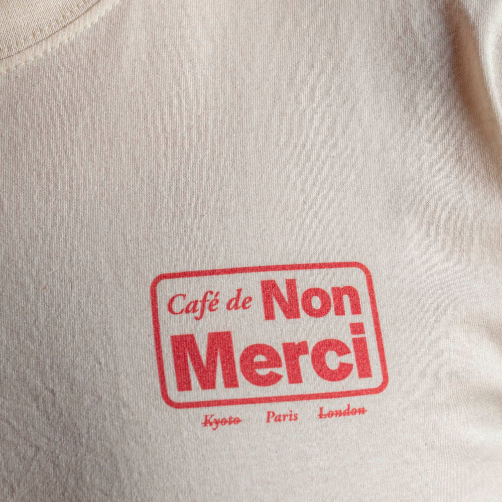 Merci - T-shirt Cafe Non Merci - Ecru - Image 4