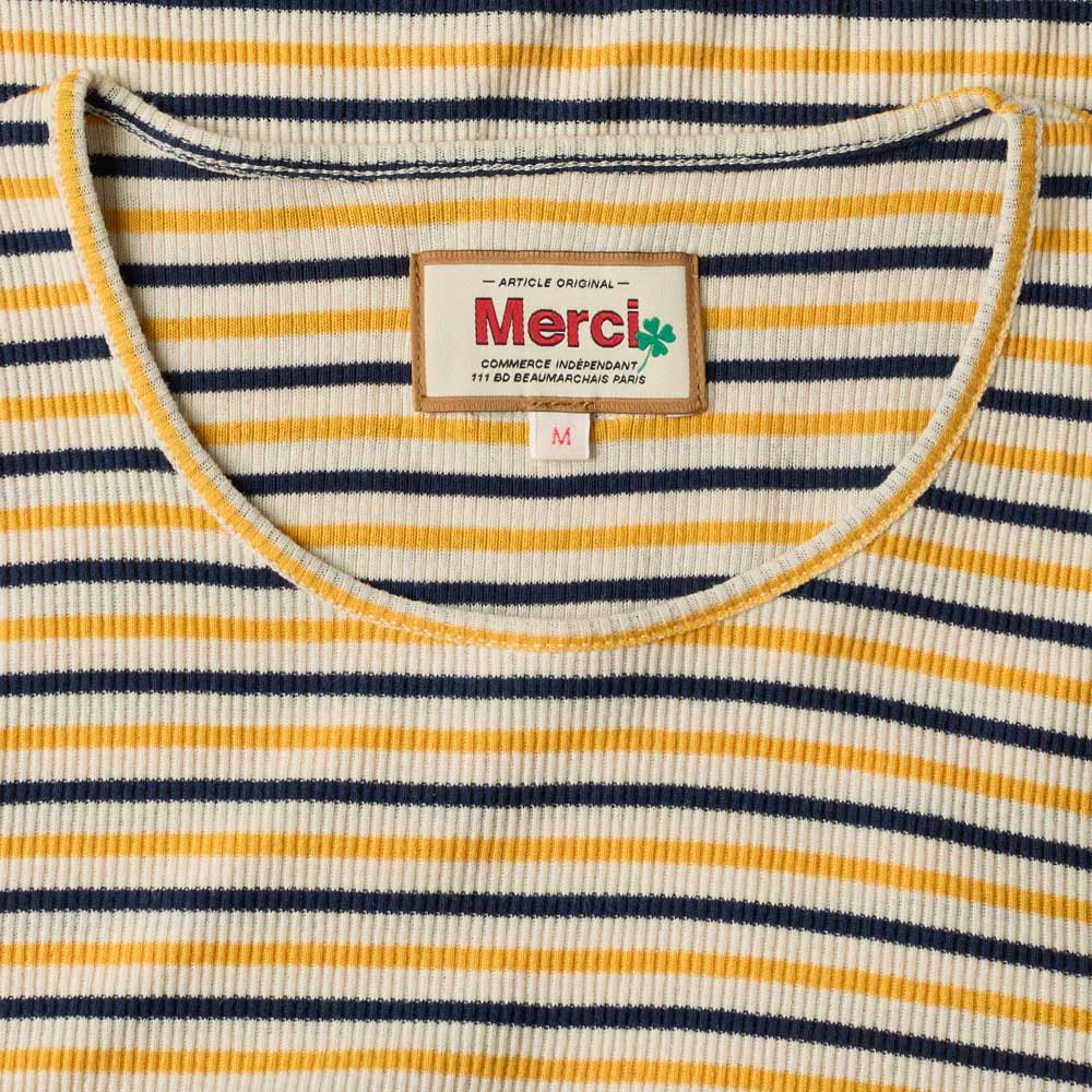 Merci - T-shirt Carla - Marine & Jaune - Image 6