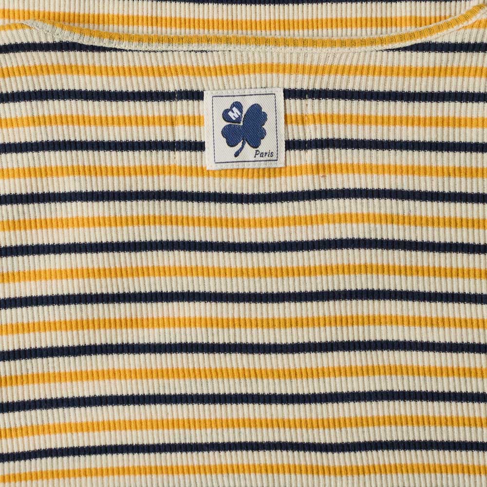 Merci - T-shirt Carla - Marine & Jaune - Image 7