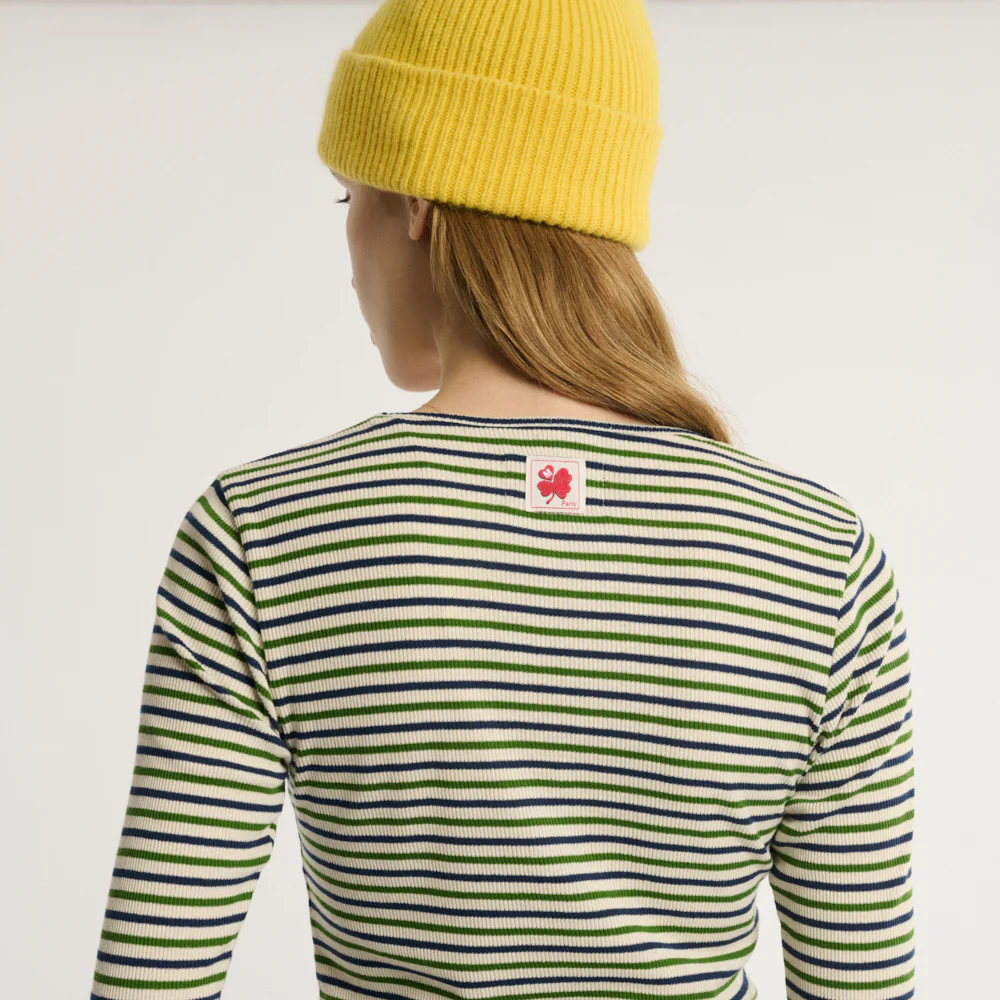 Merci - T-shirt Carla - Marine & Vert - Image 5