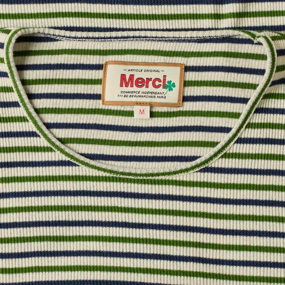 Merci - T-shirt Carla - Marine & Vert - Image 6