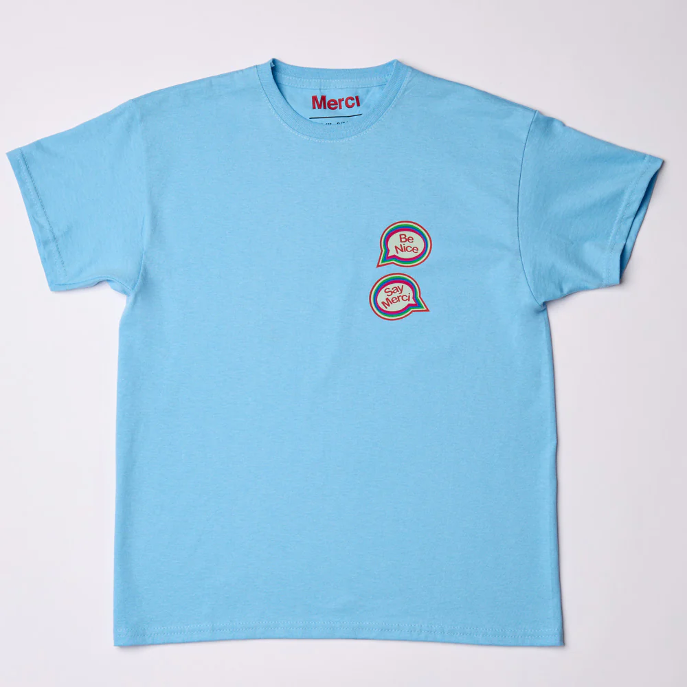 Merci - T-shirt Enfant Be Nice - Bleu