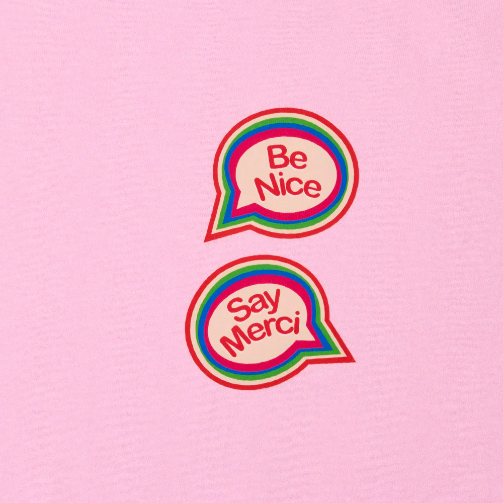 Merci - T-shirt Enfant Be Nice - Rose - Image 4