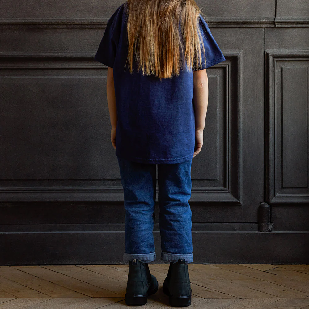 Merci - T-Shirt Enfant Non Merci "Rive Gauche" - Bleu Marine - Image 2