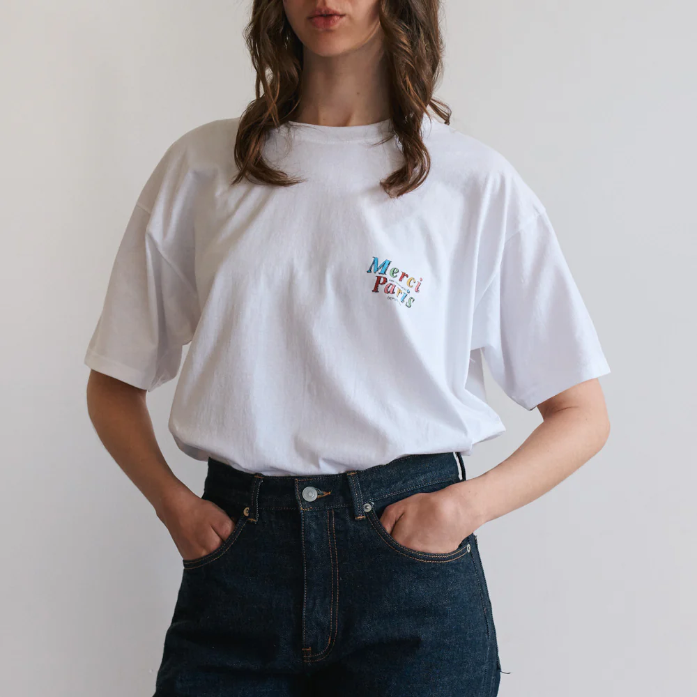 Merci - T-shirt MC Aime - Blanc