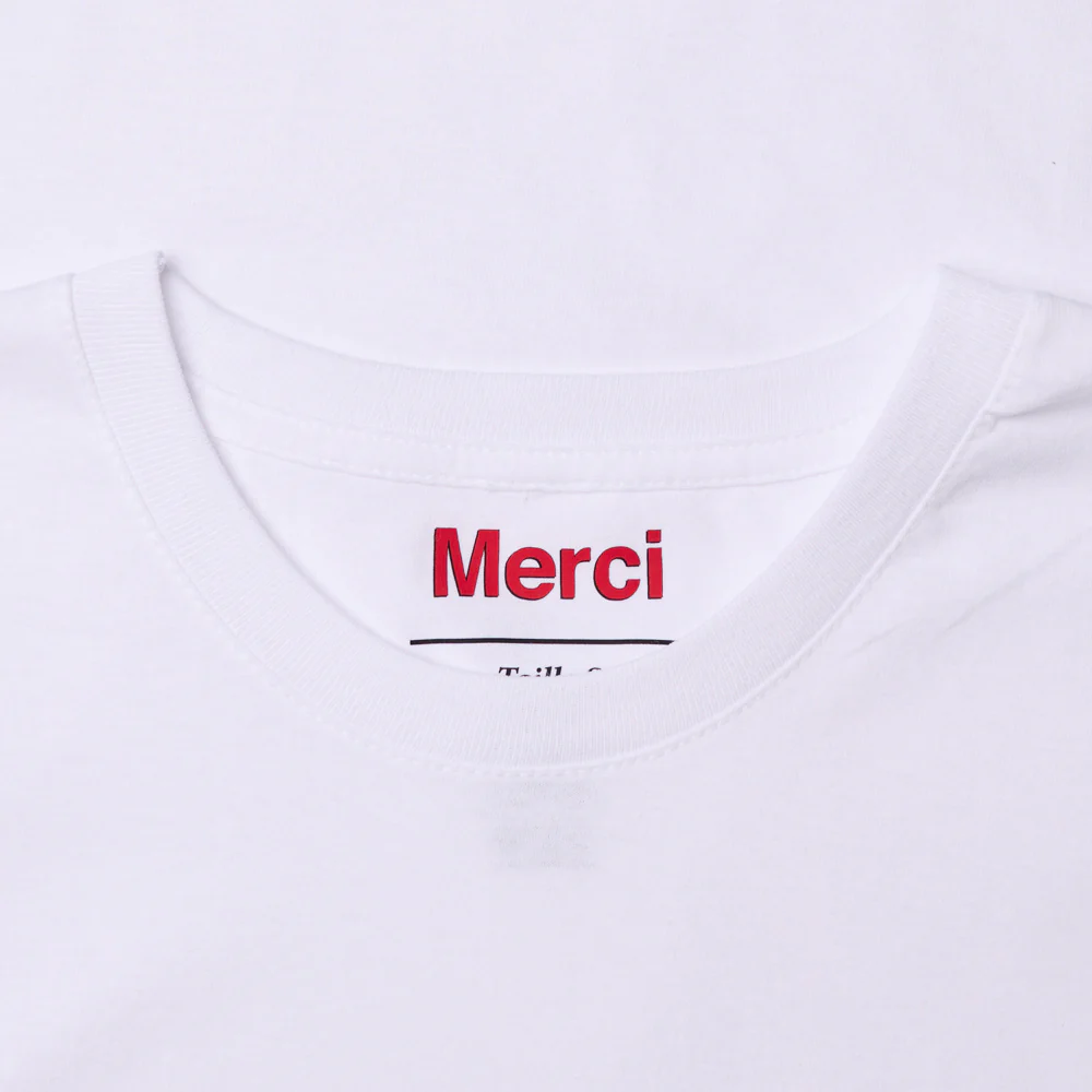 Merci - T-shirt ML Roasted - Blanc - Image 4