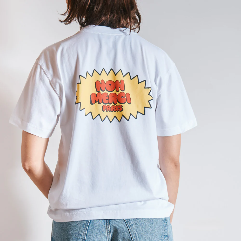Merci - T-Shirt Non Merci Beavies - Blanc - Image 4