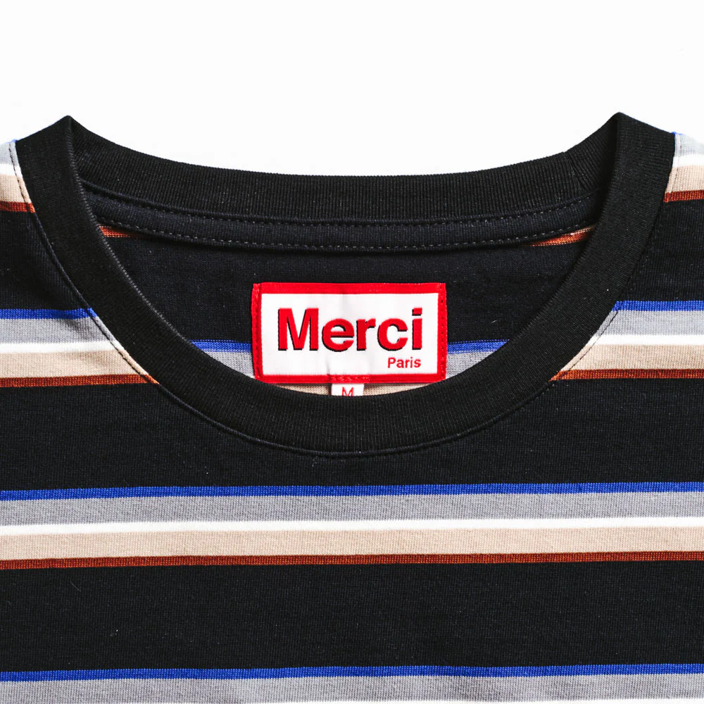 Merci - T-Shirt Nora Stripes - Noir - Image 4
