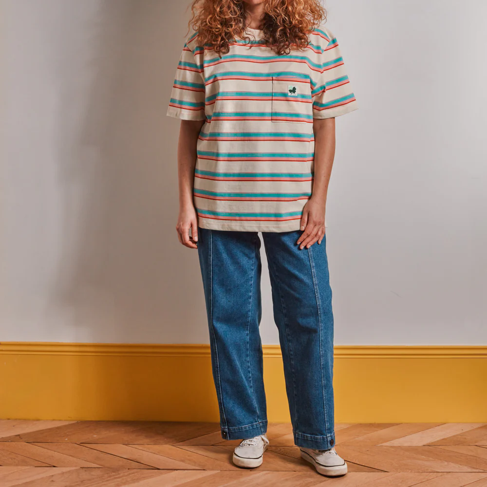 Merci - T-Shirt Vadim Stripes - Rose - Image 2