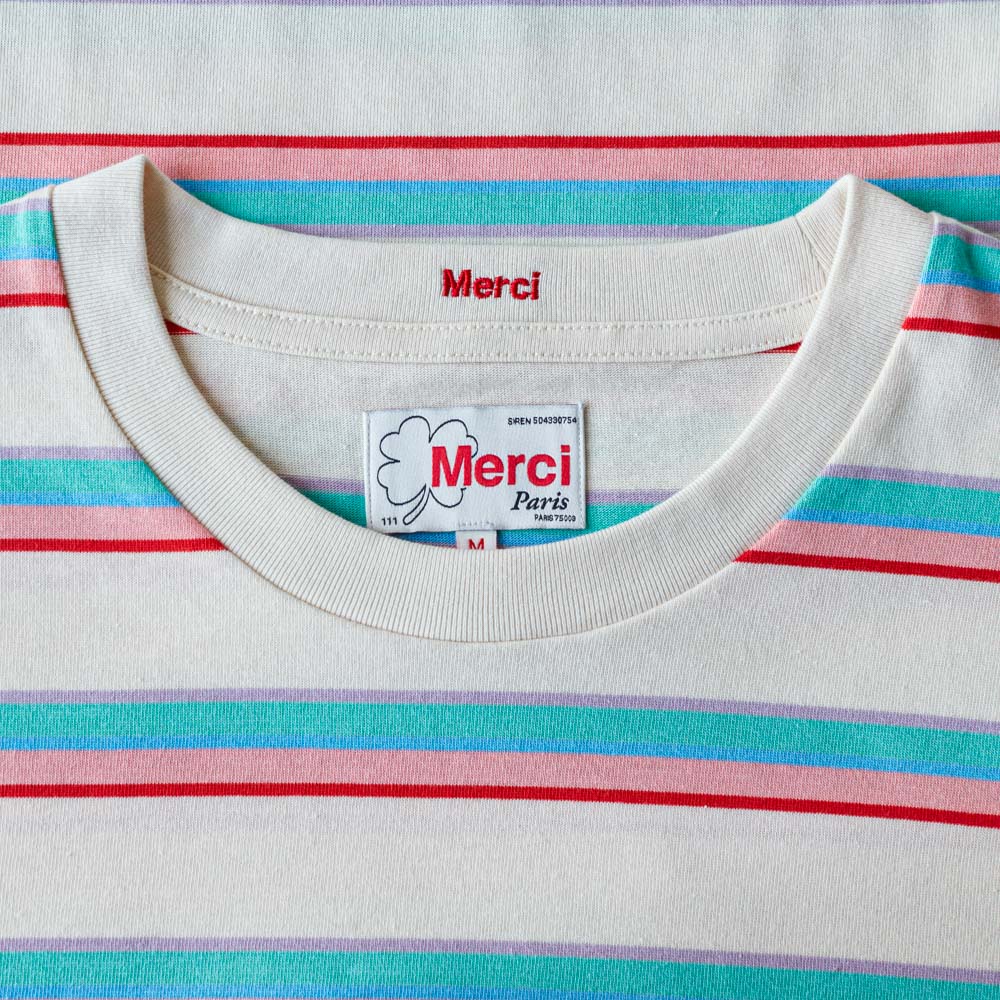 Merci - T-Shirt Vadim Stripes - Rose - Image 4