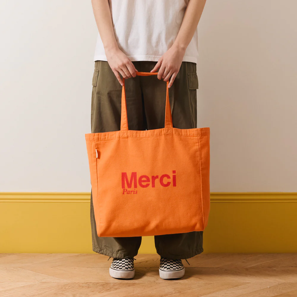 Merci - Tote Bag en coton - Abricot & Framboise - Image 2