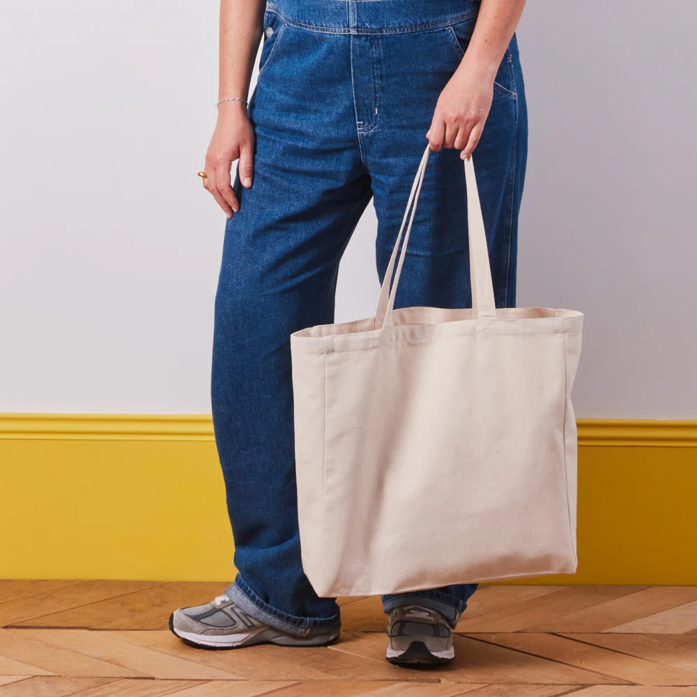 Merci - Tote Bag en Coton - Blanc - Image 4