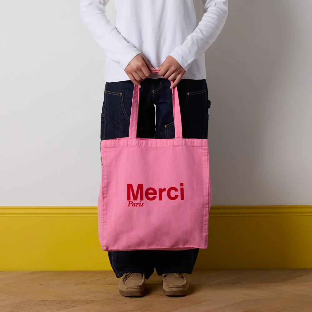 Merci - Tote Bag en coton - Rose & Rouge - Image 2