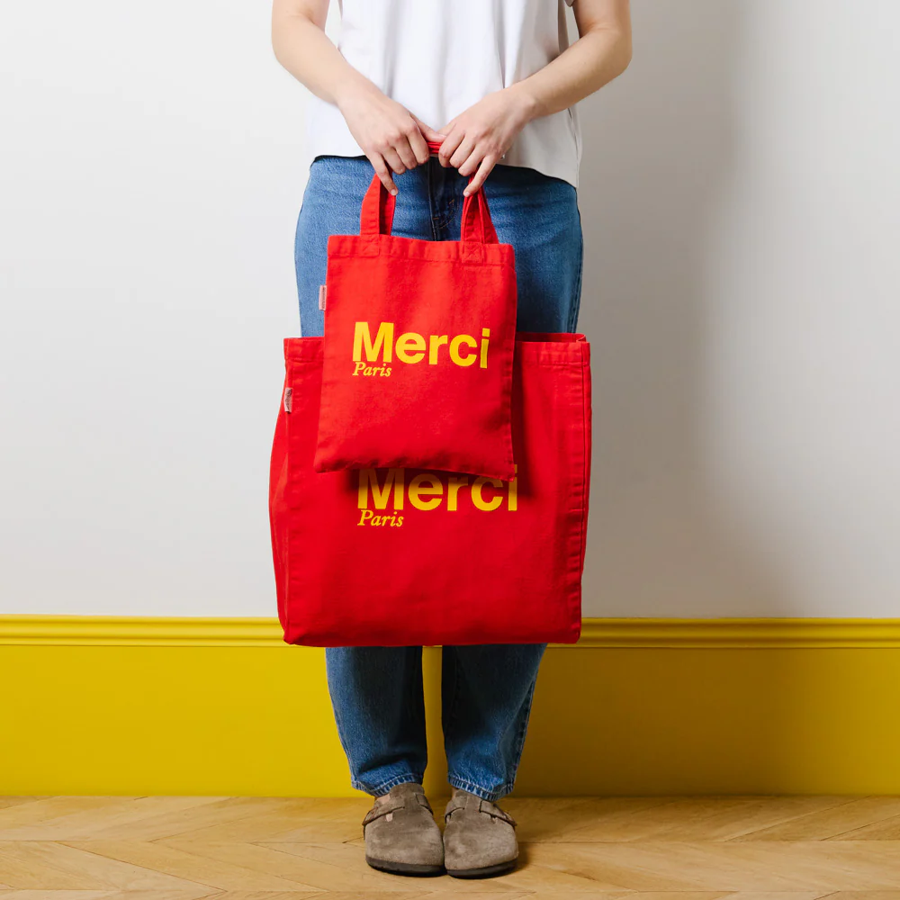 Merci - Tote Bag en coton - Rouge & Ochre