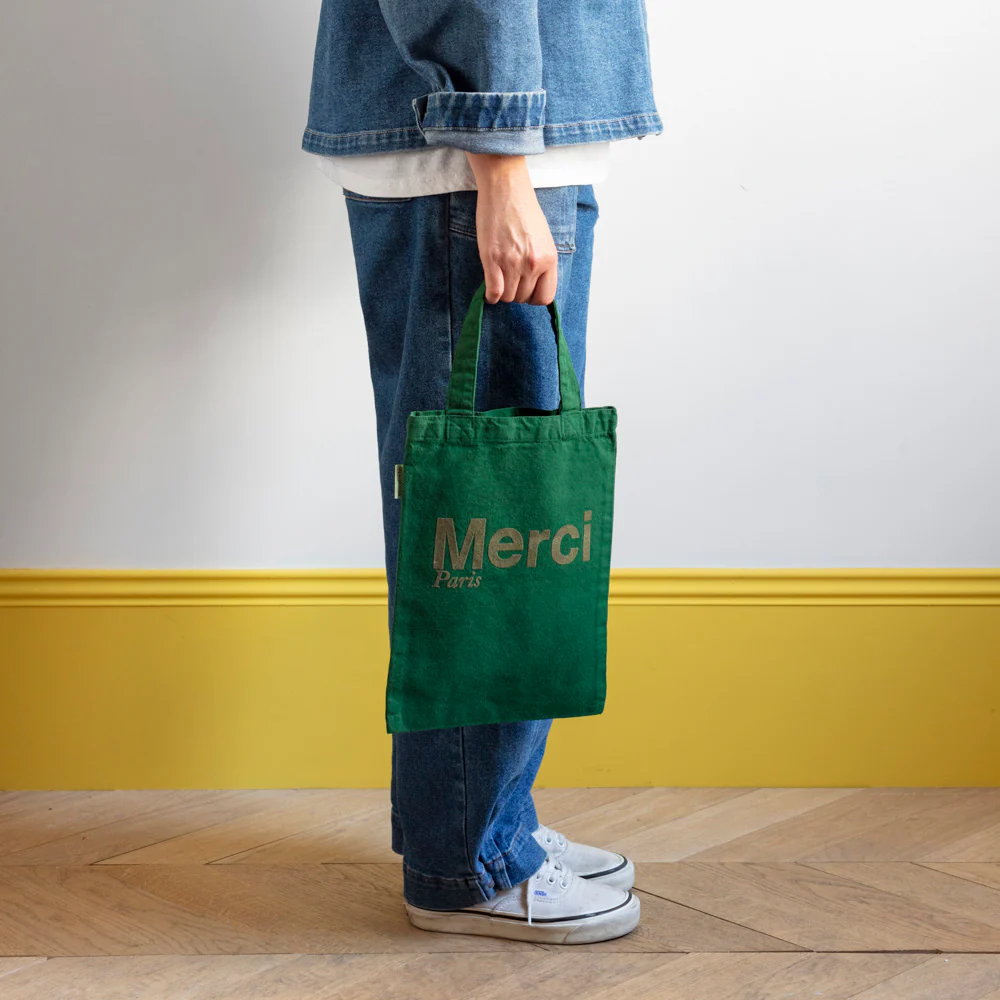 Merci - Tote Bag en coton - Vert