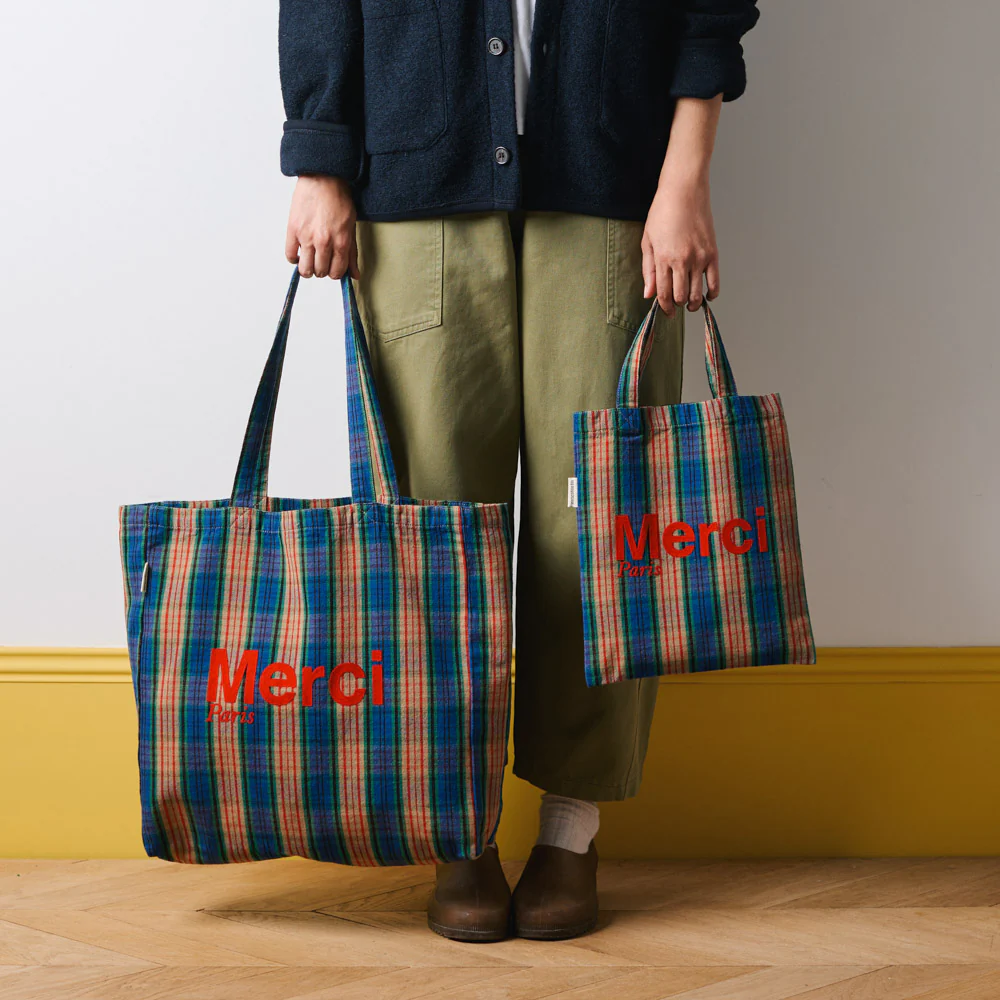 Merci - Tote Bag en coton - Violet, Orange & Rouge