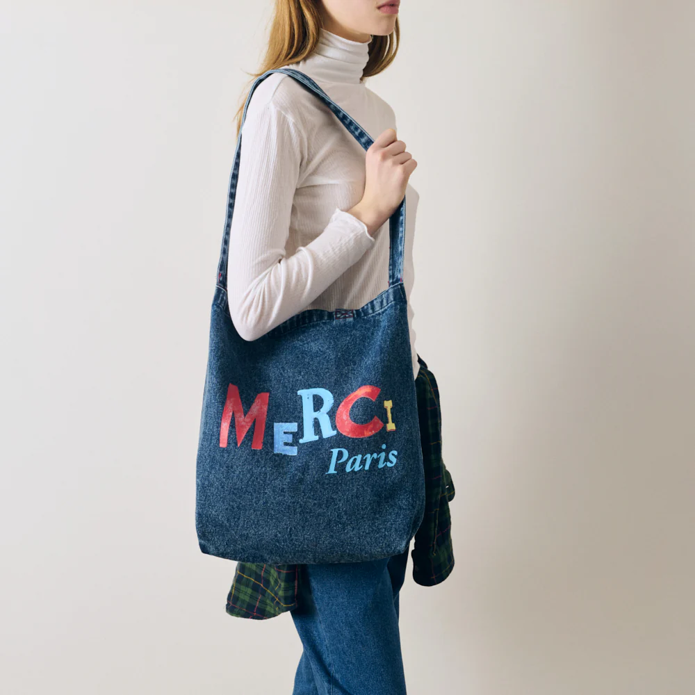 Merci - Tote bag Jean-Michel - Denim - Image 2