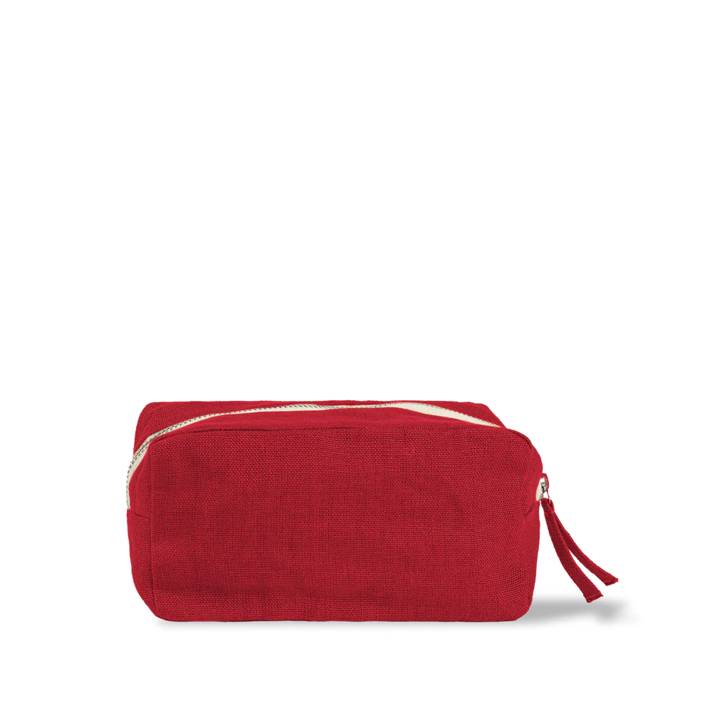 Merci - Trousse en lin lavé - Rouge Vermillon - Image 8