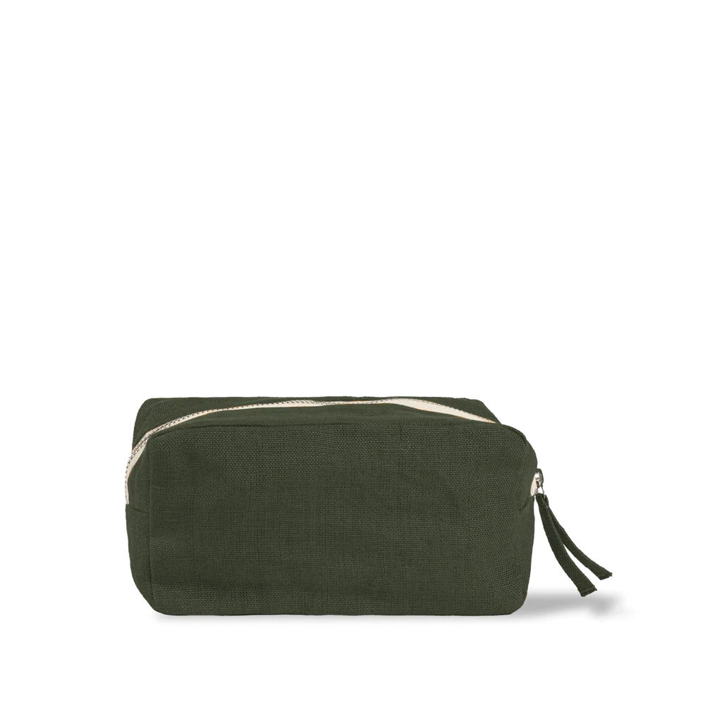 Merci - Trousse en lin lavé - Vert Oxyde - Image 10