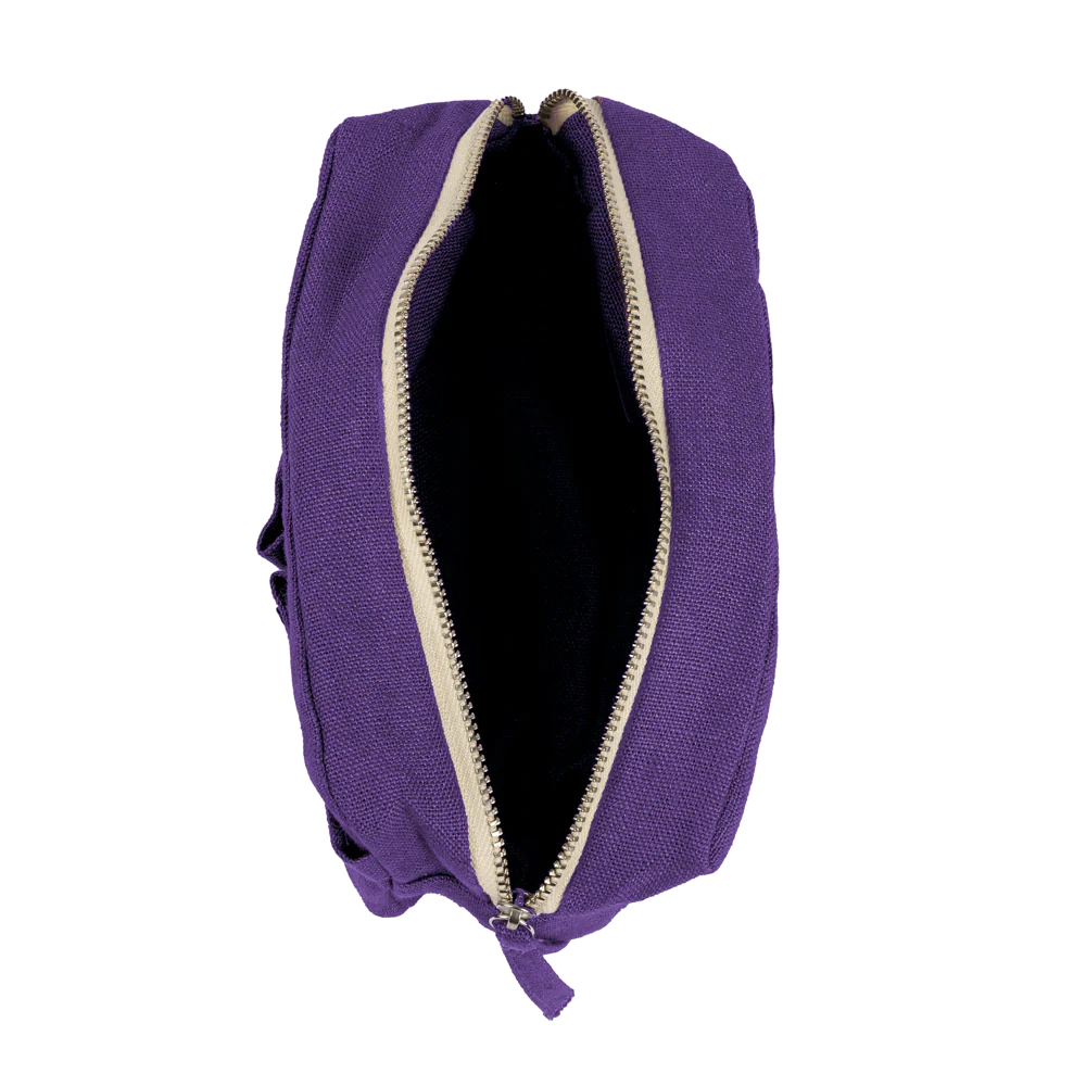 Merci - Trousse en lin lavé - Violet Orage - Image 5