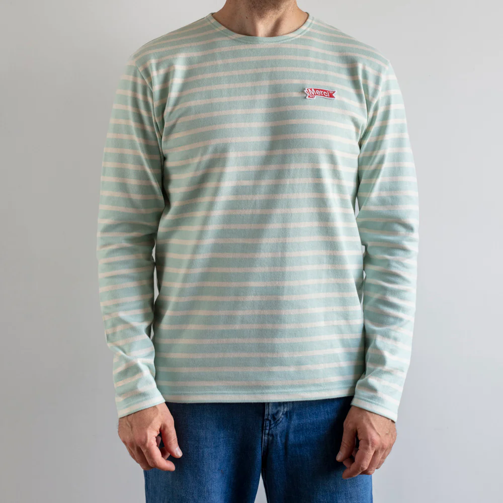 Merci x Armor-lux - Marinière Manches Longues - Bleu - Image 8
