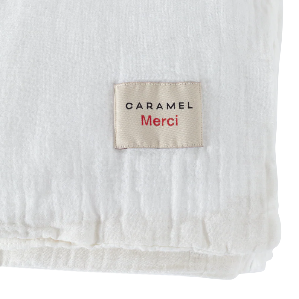 Caramel x Merci - Housse de couette en gaze de coton - Blanc de Meudon - Image 3