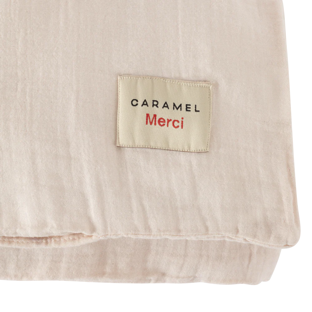 Caramel x Merci - Housse de couette en gaze de coton - Rose de Bagatelle - Image 6