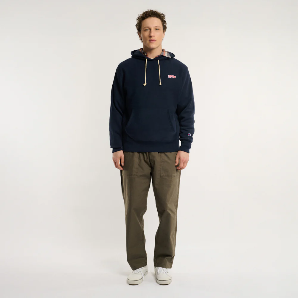 Merci x Champion - Sweat à Capuche Merci Patch - Navy - Image 2