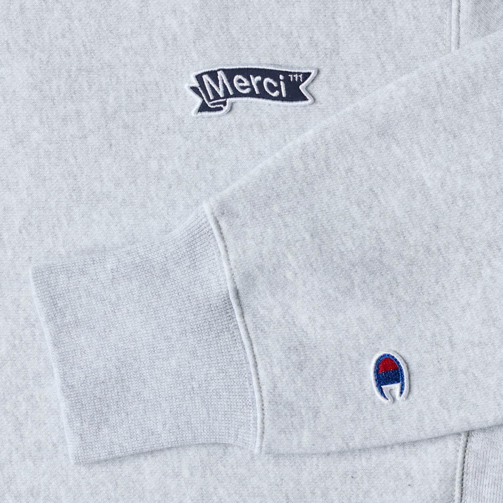 Merci x Champion - Sweat Full Zip Patch - Gris - Image 8