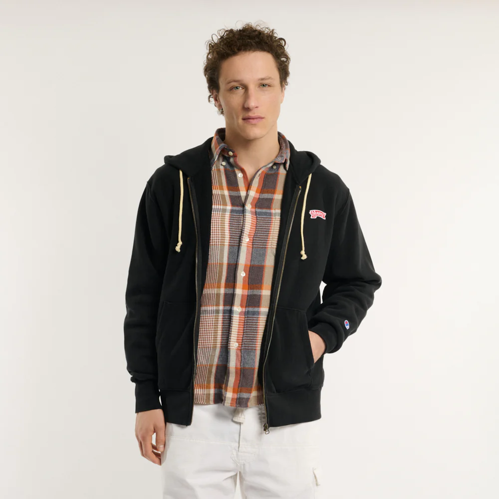 Merci x Champion - Sweat Full Zip Patch - Noir - Image 3