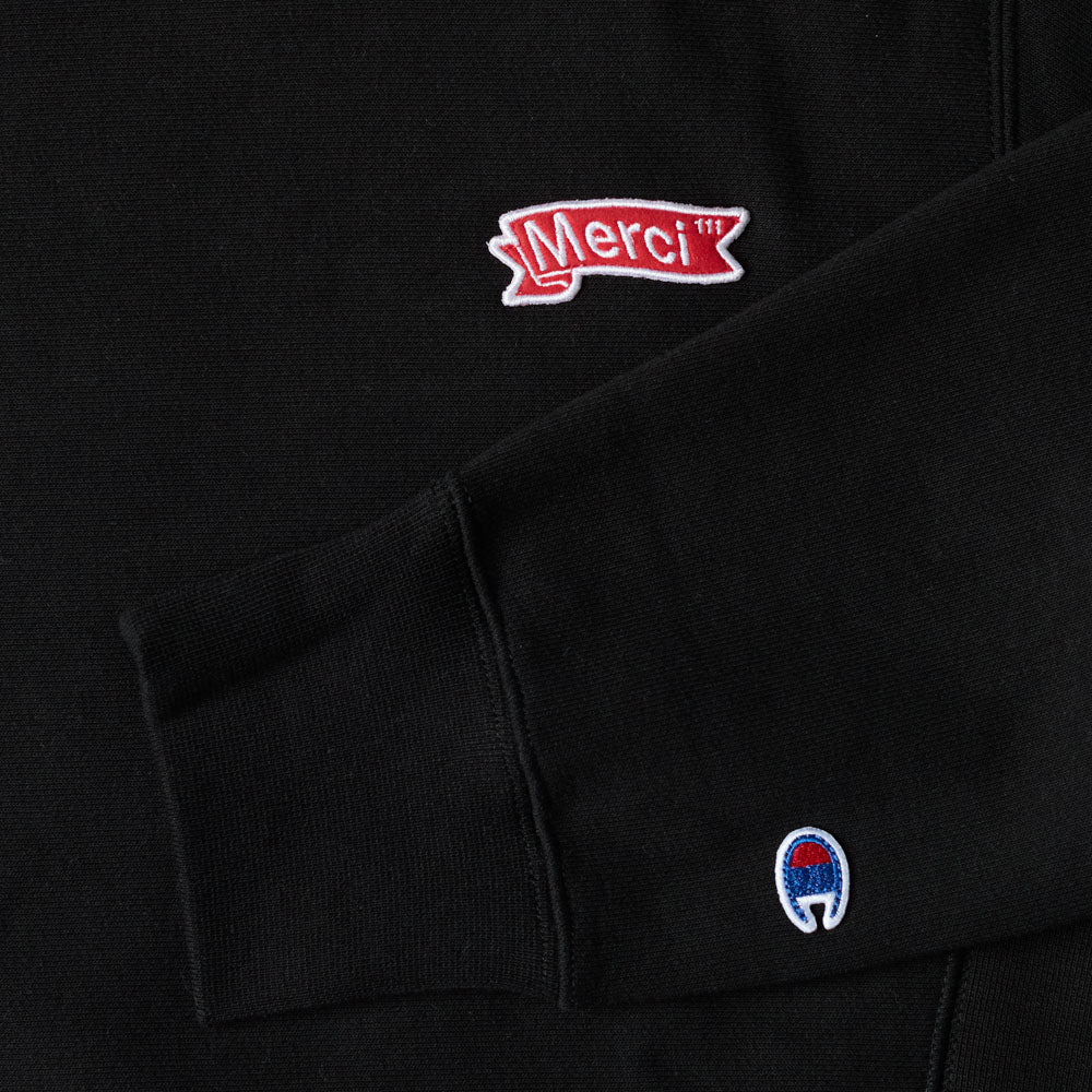 Merci x Champion - Sweat Full Zip Patch - Noir - Image 8