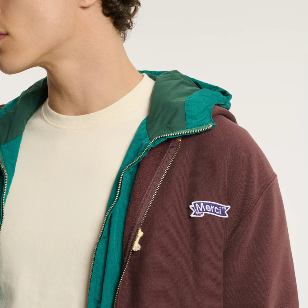 Merci x Champion - Sweat Full Zip Patch - Wine - Image 6