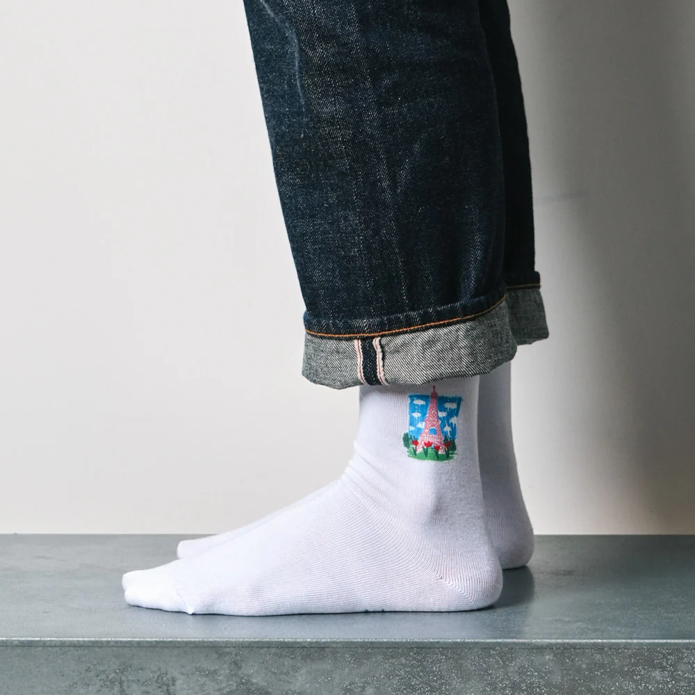 Merci x Shia McShia - Chaussettes Tour Eiffel & Merci